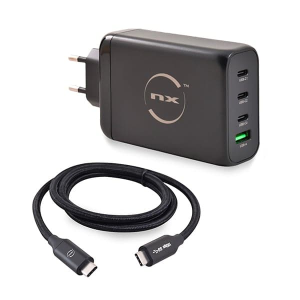 NX - Adaptateur secteur EU 130W + Câble USB C vers USB C