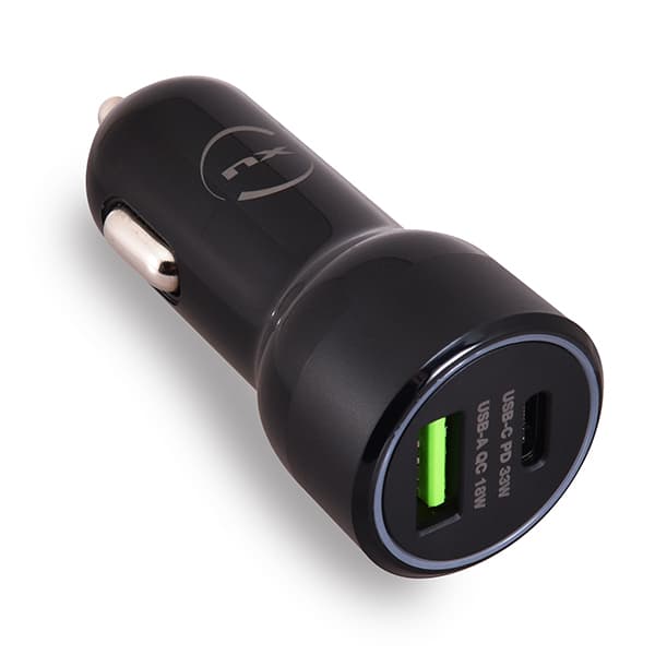 NX - Chargeur rapide allume cigare USB C et USB