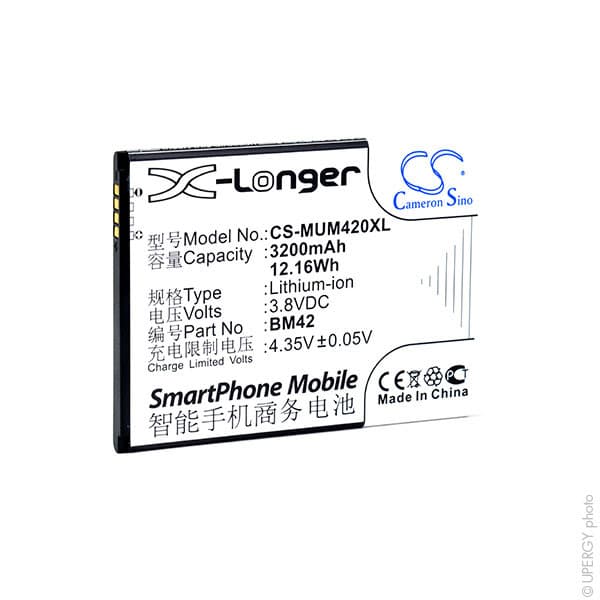 NX - Batterie téléphone, smartphone, GSM pour Xiaomi 3.8V 3200mAh