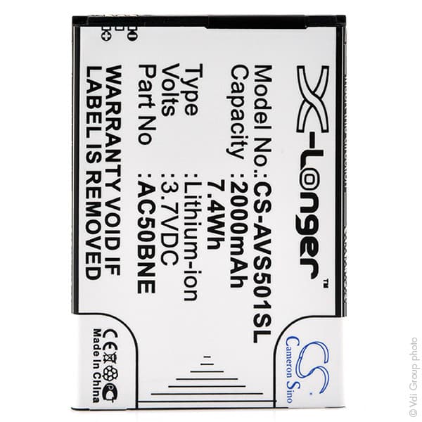NX - Batterie téléphone, smartphone, GSM pour Archos 3.7V 2000mAh