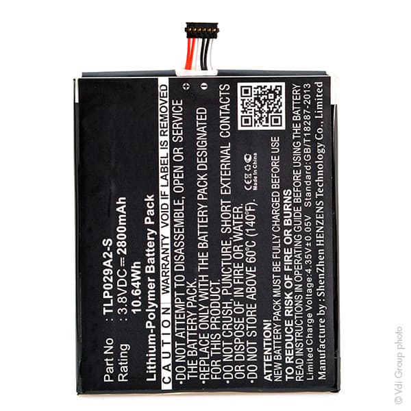NX - Batterie téléphone, smartphone, GSM pour TCL 3.8V 2800mAh