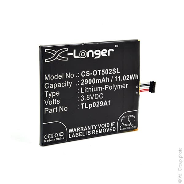 NX - Batterie téléphone, smartphone, GSM pour Alcatel 3.8V 2900mAh