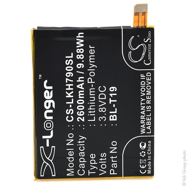 NX - Batterie téléphone, smartphone, GSM pour LG 3.8V 2600mAh