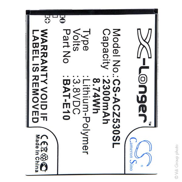 NX - Batterie téléphone, smartphone, GSM pour Acer 3.8V 2300mAh