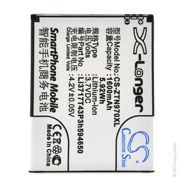 NX - Batterie téléphone, smartphone, GSM pour Amazing 3.7V 1600mAh