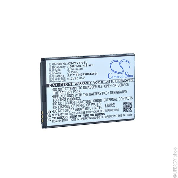 NX - Batterie téléphone, smartphone, GSM pour ZTE 3.7V 1300mAh