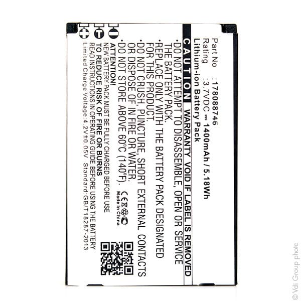 NX - Batterie téléphone, smartphone, GSM pour Mobiwire 3.7V 1400mAh