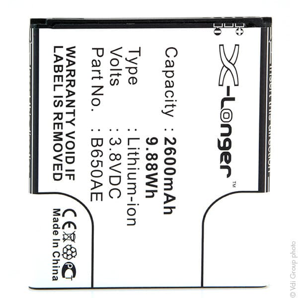NX - Batterie téléphone, smartphone, GSM pour Samsung 3.8V 2600mAh