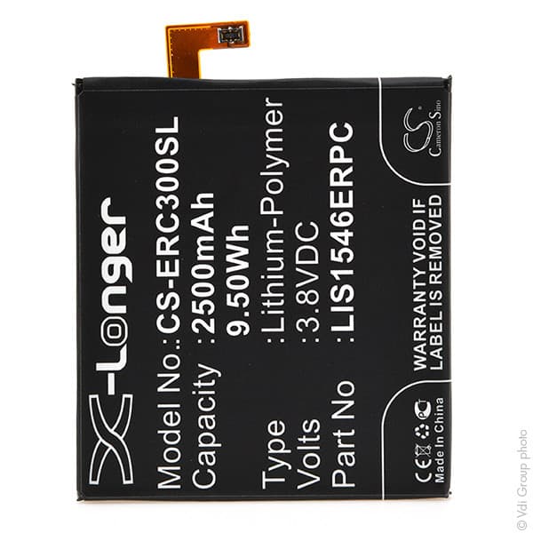 NX - Batterie téléphone, smartphone, GSM pour Sony Ericsson 3.8V 2500mAh