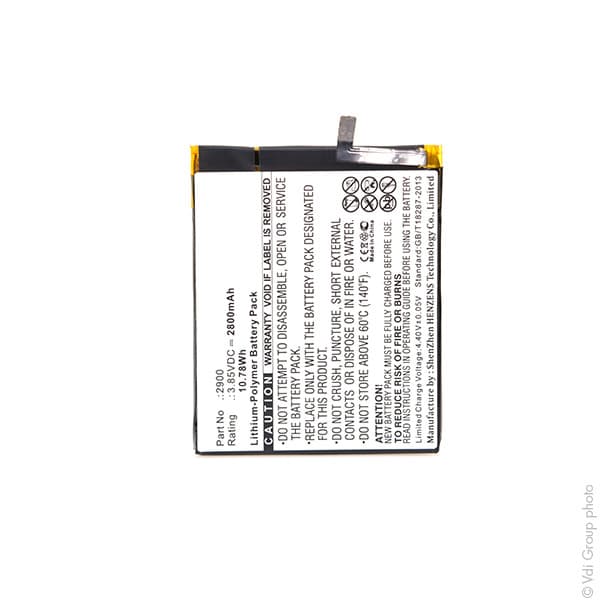 NX - Batterie téléphone, smartphone, GSM pour BQ 3.85V 2800mAh