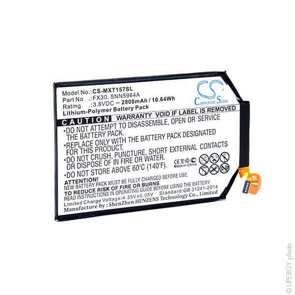 NX - Batterie téléphone, smartphone, GSM pour Motorola 3.8V 2800mAh