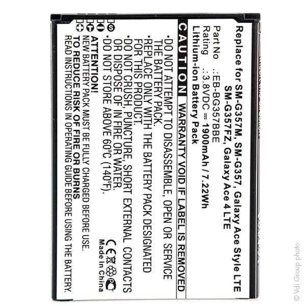 NX - Batterie téléphone, smartphone, GSM pour Samsung 3.8V 1900mAh