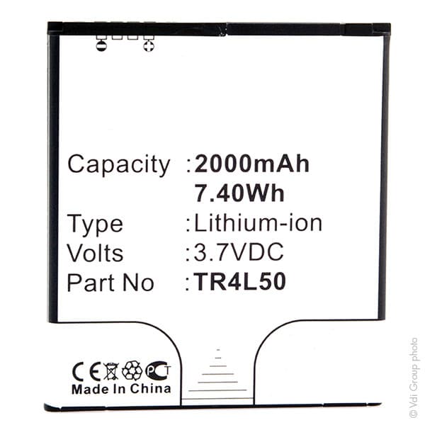 NX - Batterie téléphone, smartphone, GSM pour Kazam 3.7V 2000mAh