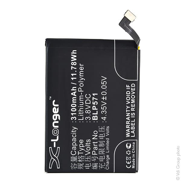 NX - Batterie téléphone, smartphone, GSM pour Oneplus 3.8V 3100mAh