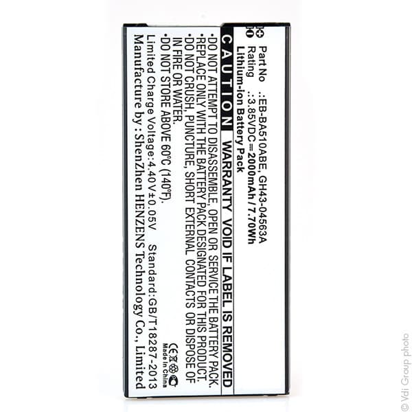 NX - Batterie téléphone, smartphone, GSM pour Samsung Galaxy A5 (2016) 3.85V 2000mAh