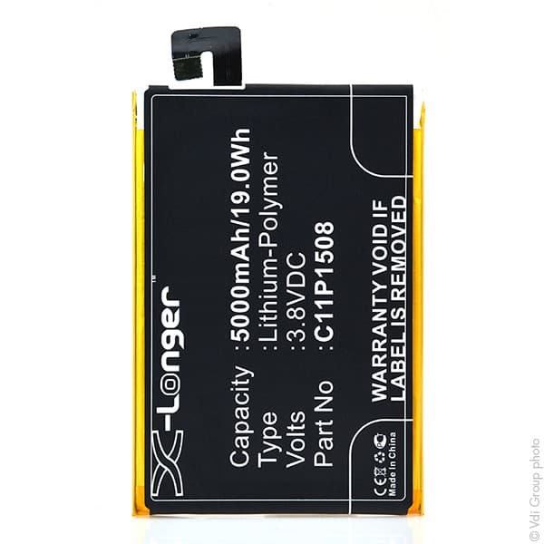 NX - Batterie téléphone, smartphone, GSM pour Asus 3.8V 5000mAh