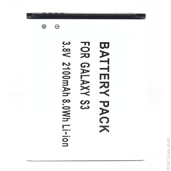 NX - Batterie téléphone, smartphone, GSM pour Samsung Galaxy S3 3.8V 2100mAh