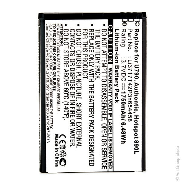 NX - Batterie téléphone, smartphone, GSM pour ZTE 3.7V 1750mAh