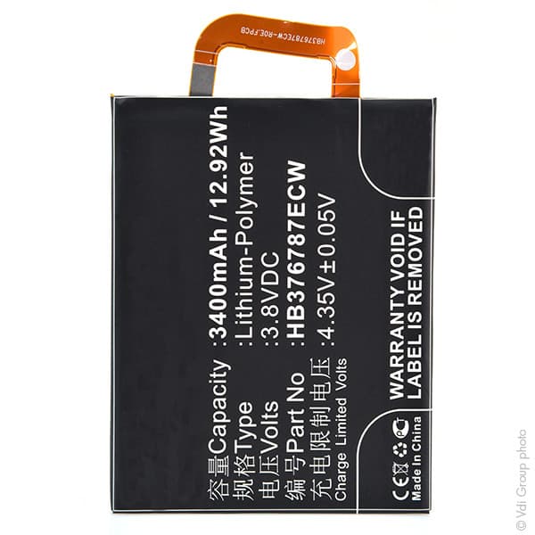 NX - Batterie téléphone, smartphone, GSM pour Huawei 3.8V 3400mAh