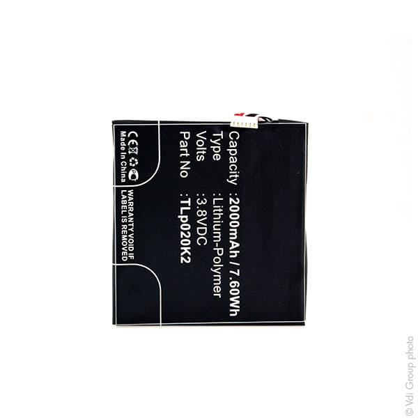NX - Batterie téléphone, smartphone, GSM pour Alcatel 3.8V 2000mAh