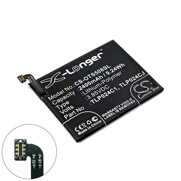 NX - Batterie téléphone, smartphone, GSM pour Alcatel 3.85V 2400mAh