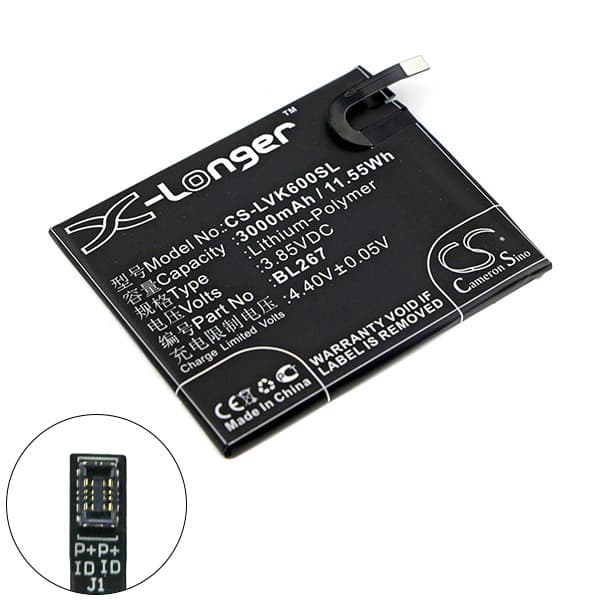 NX - Batterie téléphone, smartphone, GSM pour Lenovo 3.85V 3000mAh