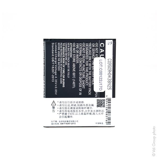 NX - Batterie téléphone, smartphone, GSM pour Hisense 3.8V 1700mAh