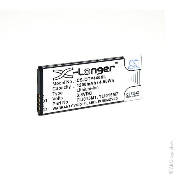 NX - Batterie téléphone, smartphone, GSM pour Alcatel 3.8V 1200mAh