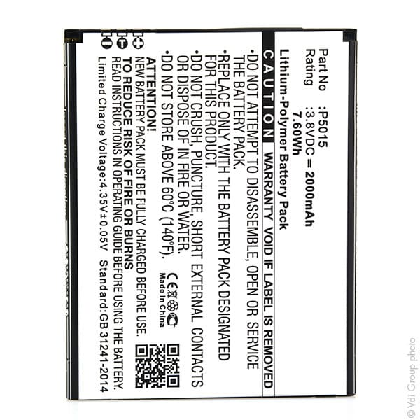 NX - Batterie téléphone, smartphone, GSM pour Logicom L-ITE 502 3.8V 2000mAh