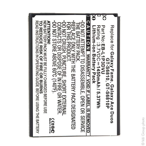 NX - Batterie téléphone, smartphone, GSM pour Samsung 3.7V 1450mAh
