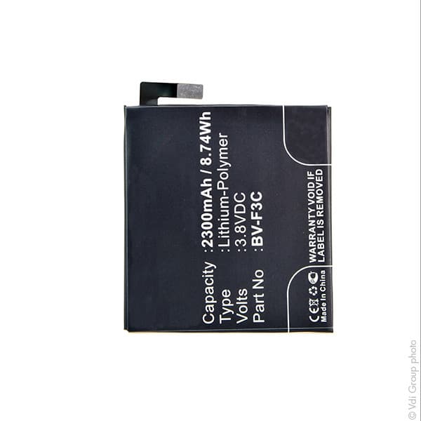 NX - Batterie téléphone, smartphone, GSM pour Microsoft 3.8V 2300mAh