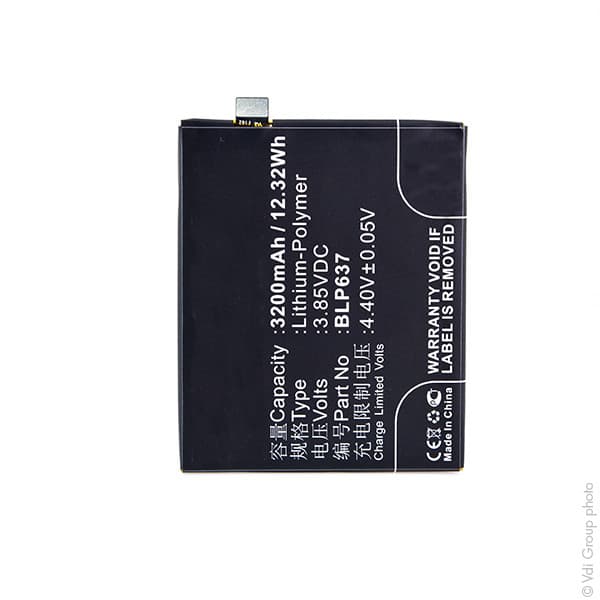 NX - Batterie téléphone, smartphone, GSM pour Oneplus 3.85V 3200mAh