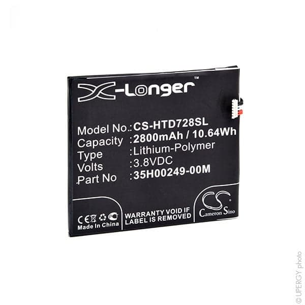 NX - Batterie téléphone, smartphone, GSM pour HTC 3.8V 2800mAh
