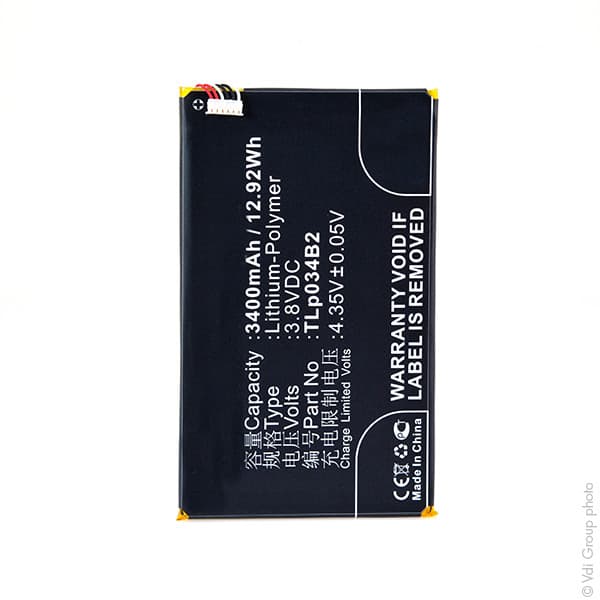 NX - Batterie téléphone, smartphone, GSM pour Alcatel 3.8V 3400mAh