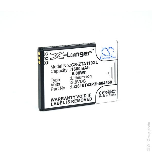 NX - Batterie téléphone, smartphone, GSM pour ZTE 3.8V 1200mAh