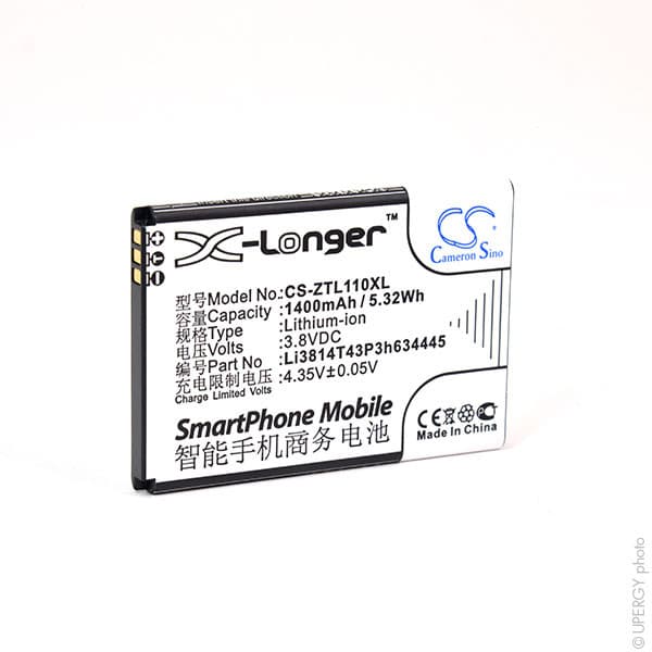 NX - Batterie téléphone, smartphone, GSM pour ZTE 3.8V 1400mAh