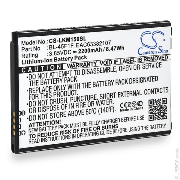 NX - Batterie téléphone, smartphone, GSM pour LG 3.85V 2200mAh
