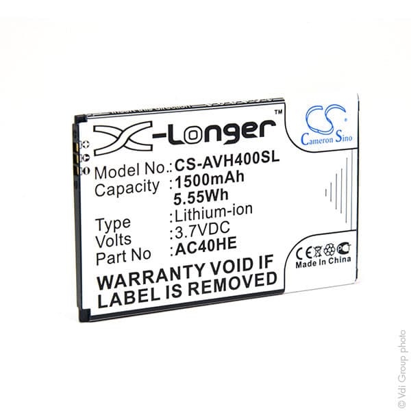 NX - Batterie téléphone, smartphone, GSM pour Archos 40 Helium 3.7V 1500mAh