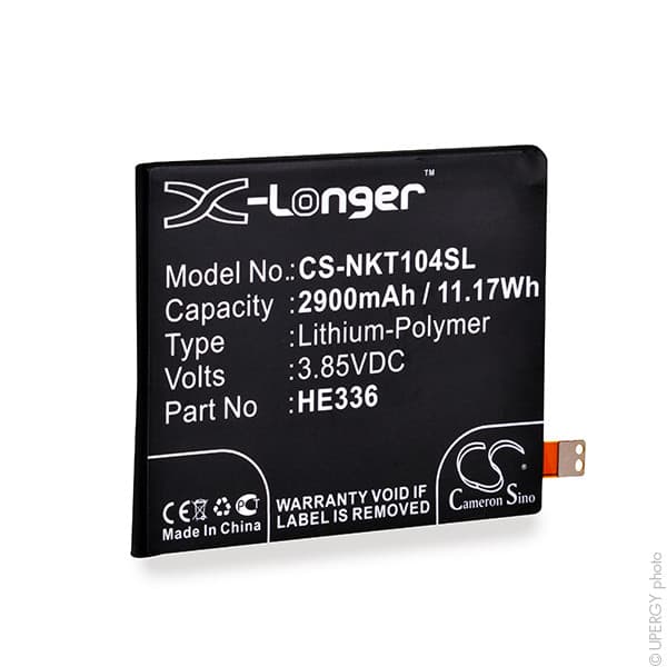 NX - Batterie téléphone, smartphone, GSM pour Nokia 3.85V 2900mAh