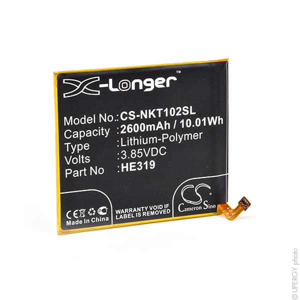 NX - Batterie téléphone, smartphone, GSM pour Nokia 3.85V 2600mAh
