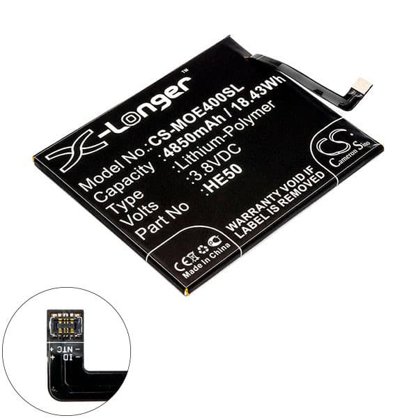 NX - Batterie téléphone, smartphone, GSM pour Motorola 3.8V 4850mAh
