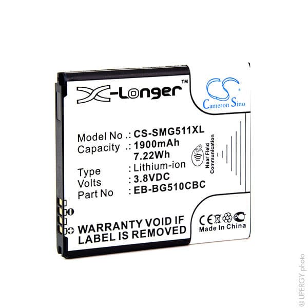 NX - Batterie téléphone, smartphone, GSM pour Samsung 3.8V 1900mAh