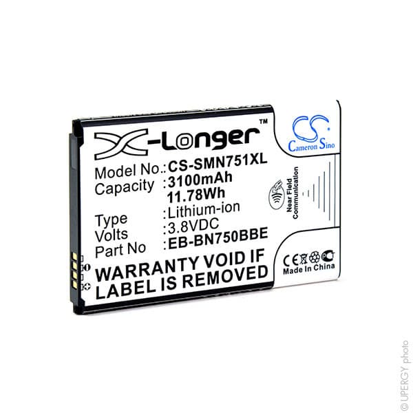 NX - Batterie téléphone, smartphone, GSM pour Samsung 3.8V 3100mAh