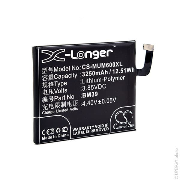 NX - Batterie téléphone, smartphone, GSM pour Redmi 3.85V 3250mAh