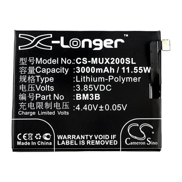 NX - Batterie téléphone, smartphone, GSM pour Xiaomi 3.85V 3000mAh