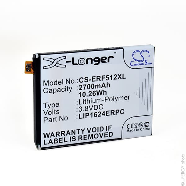 NX - Batterie téléphone, smartphone, GSM pour Sony Ericsson 3.8V 2700mAh