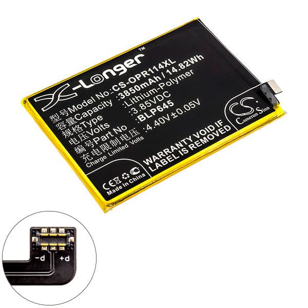 NX - Batterie téléphone, smartphone, GSM pour Oppo 3.85V 3850mAh