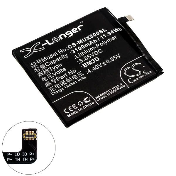 NX - Batterie téléphone, smartphone, GSM pour Xiaomi 3.85V 3100mAh