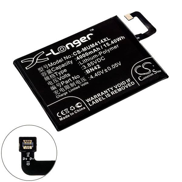 NX - Batterie téléphone, smartphone, GSM pour Redmi 3.85V 4000mAh