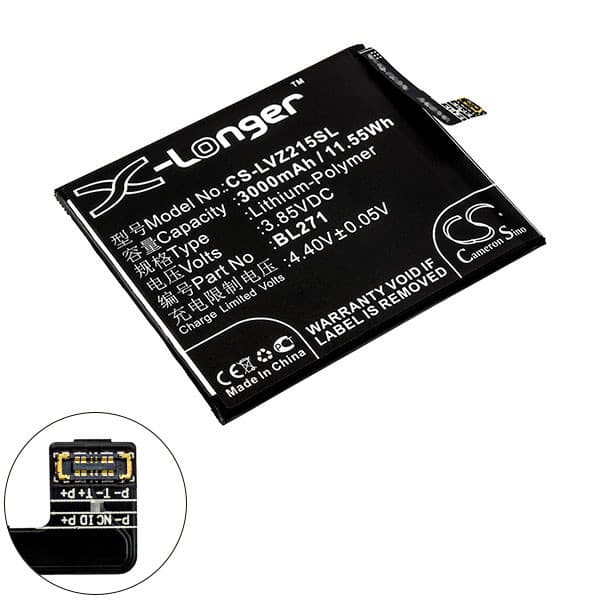 NX - Batterie téléphone, smartphone, GSM pour Lenovo 3.85V 3000mAh